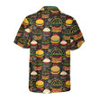 Floral Tasty Burgers Hawaiian Shirt, Funny Seamless Pattern Burger Shirt
