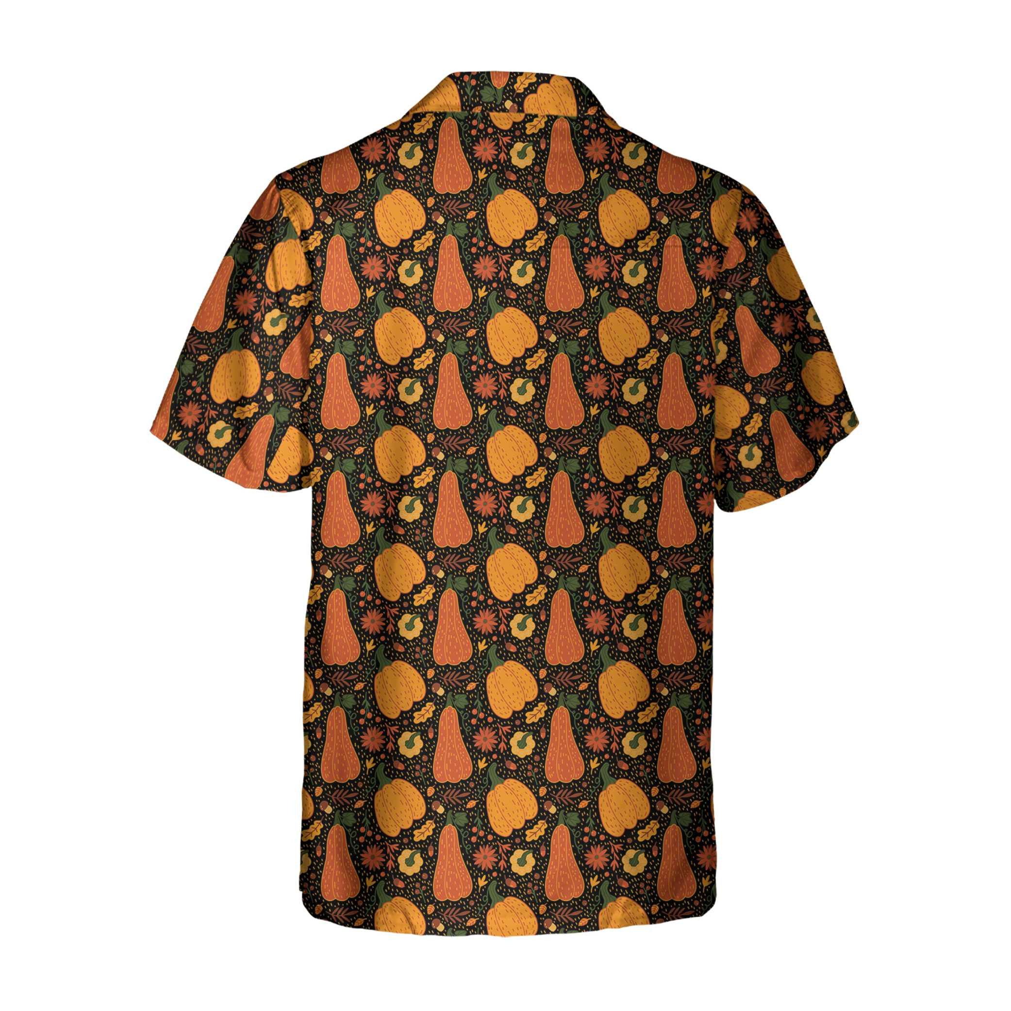 Pumpkin And Falling Leaves Hawaiian Shirt, Fall Thanksgiving Shirt, Gift For Thanksgiving Day