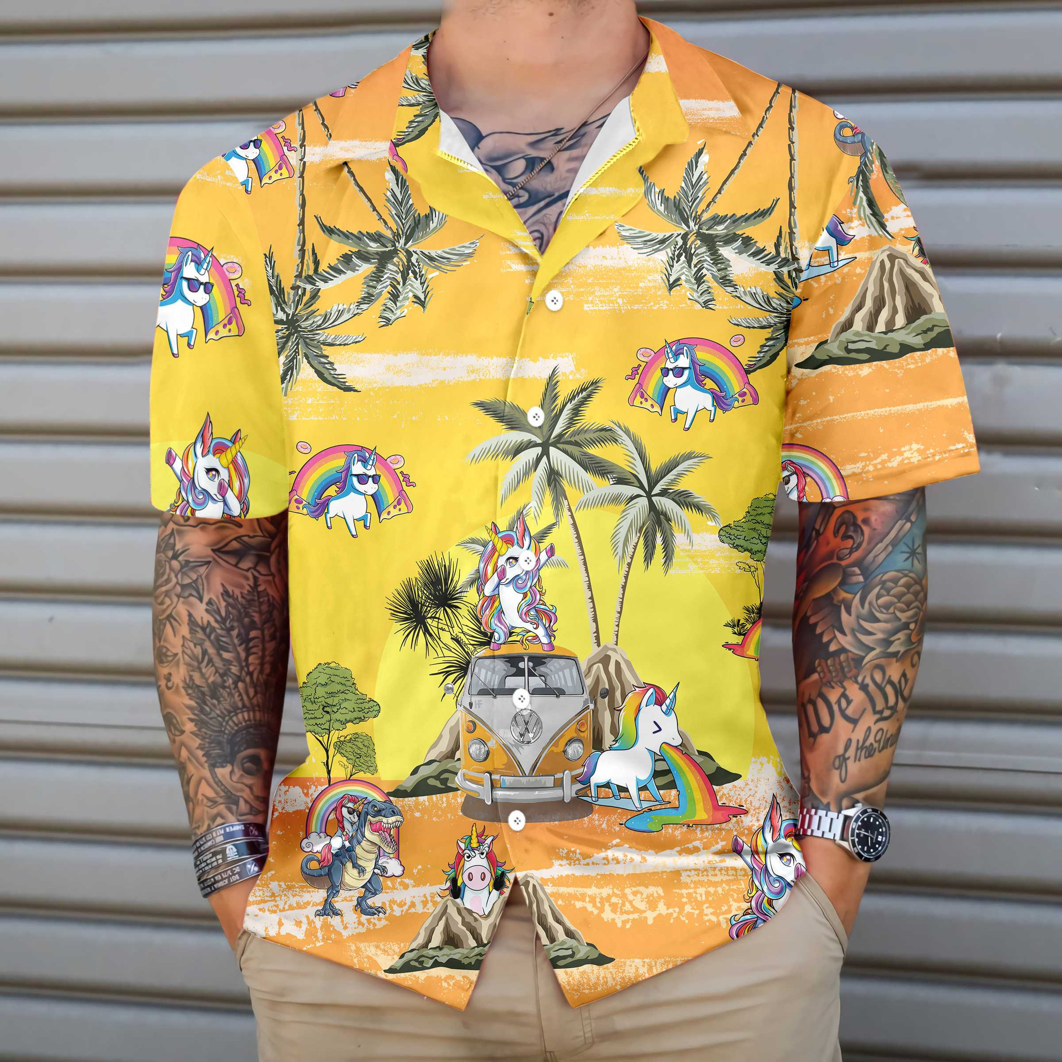 Baby Unicorn Summer Time Unicorn Hawaiian Shirt, Stylish Unicorn Shirts for Men And Women