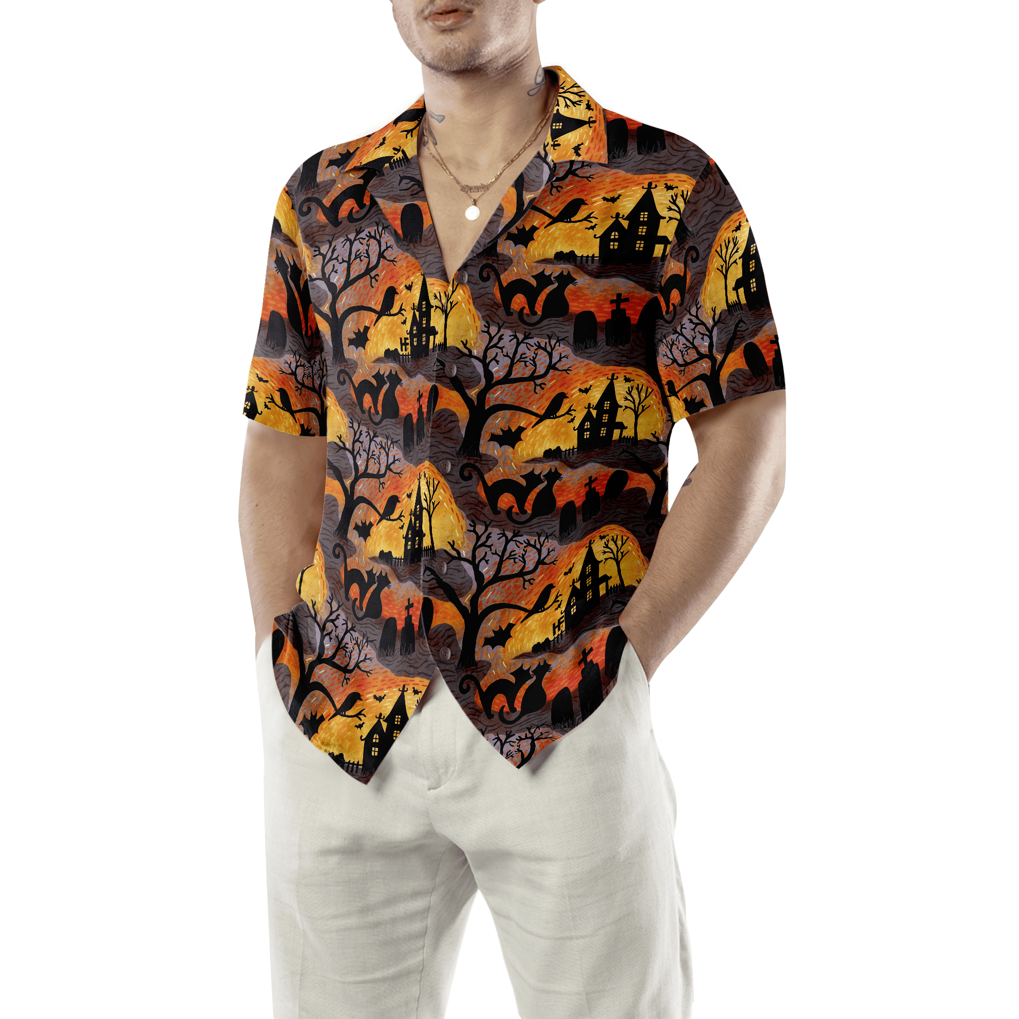 Spooky Night Halloween Hawaiian Shirt, Halloween Shirt For Men And Women