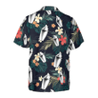 Tropical Pattern Bartender Shirts For Men Hawaiian Shirt