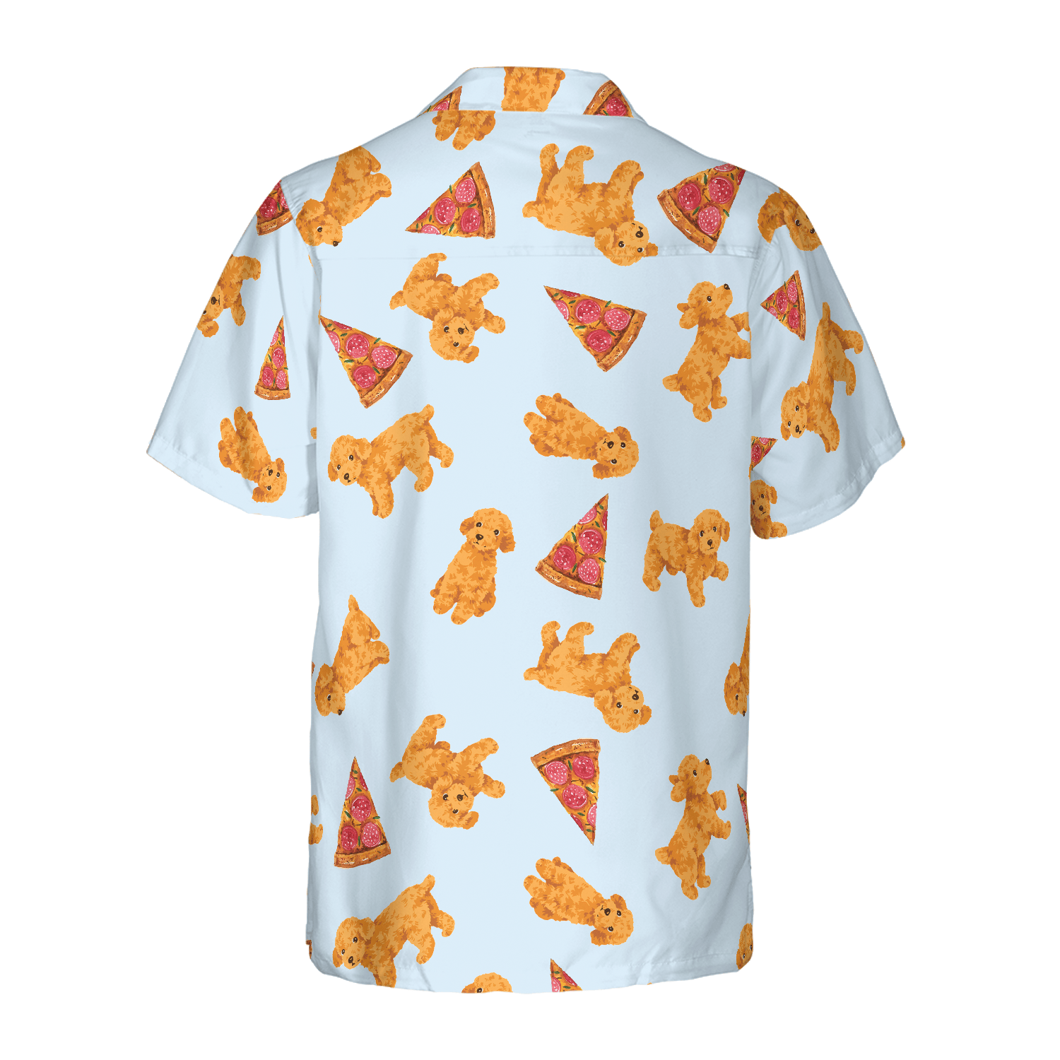 Pizza And Poodles Shirt For Men Hawaiian Shirt
