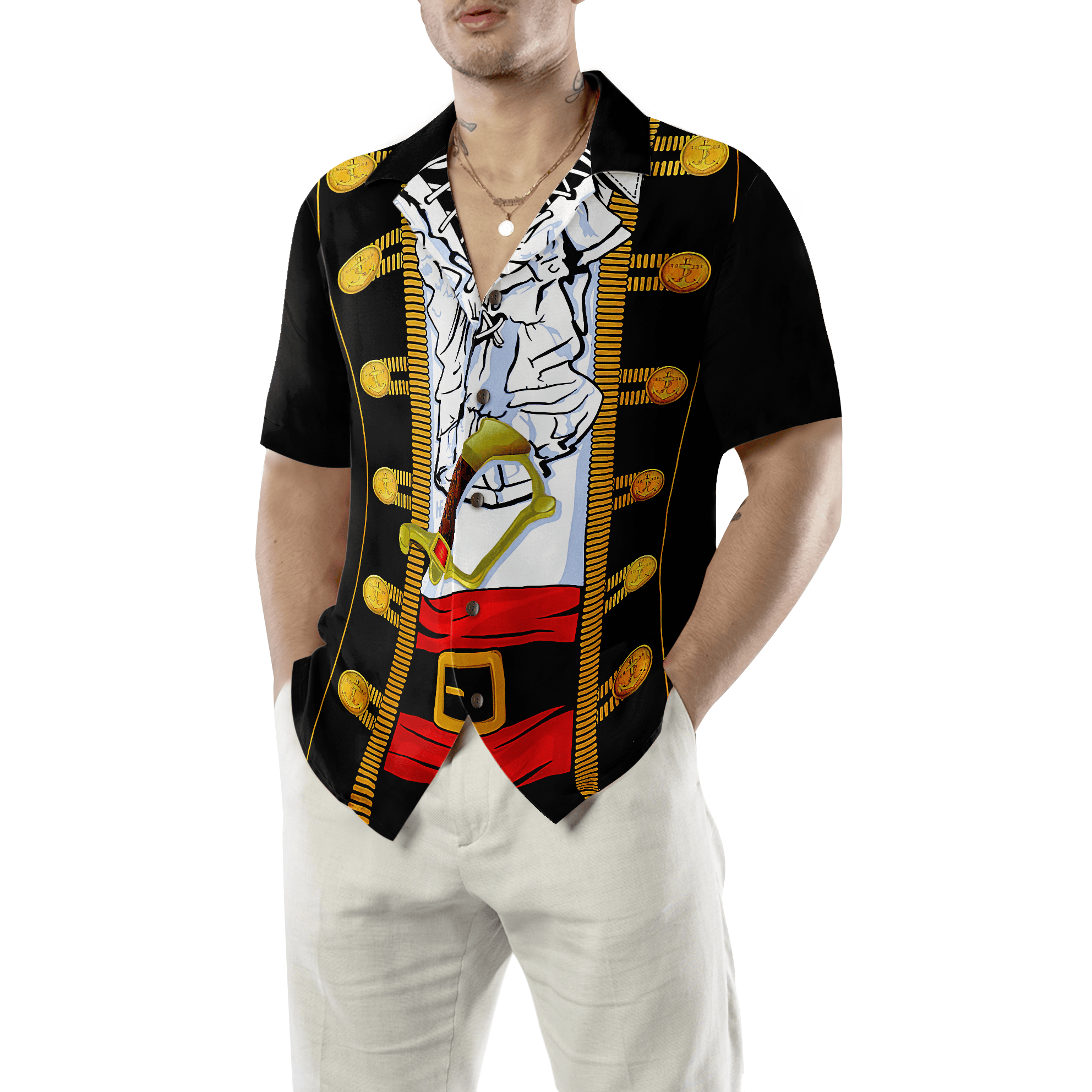 Funny Halloween Pirate Costume Hawaiian Shirt