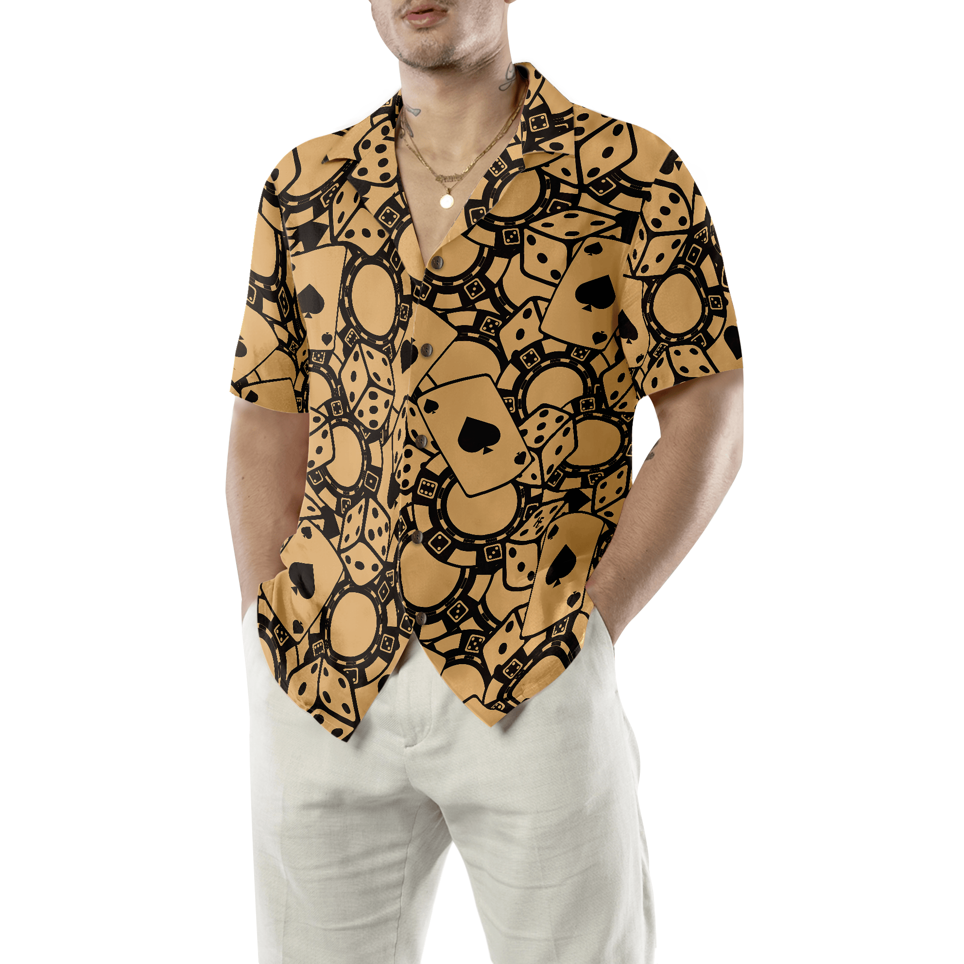 Old Retro Poker Shirt For Men Hawaiian Shirt