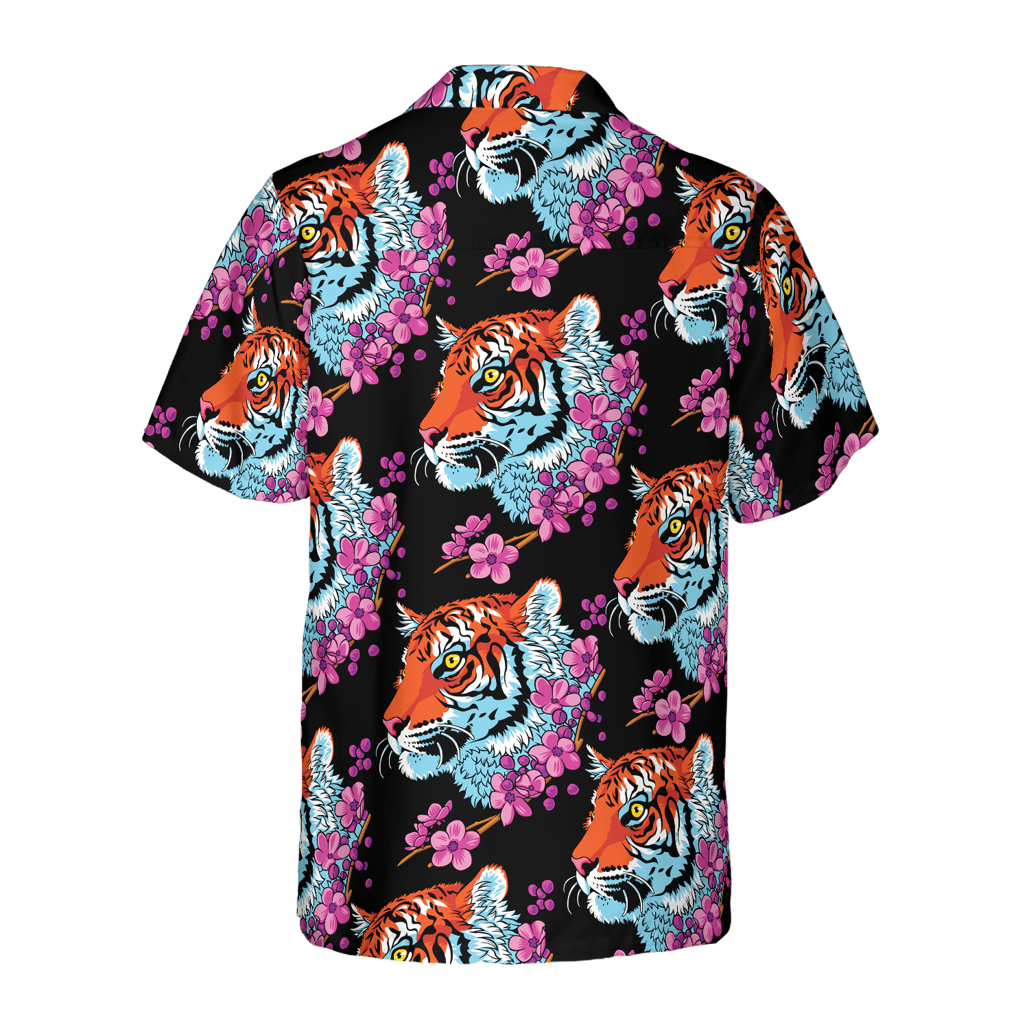Sakura Tiger Shirt For Men Hawaiian Shirt