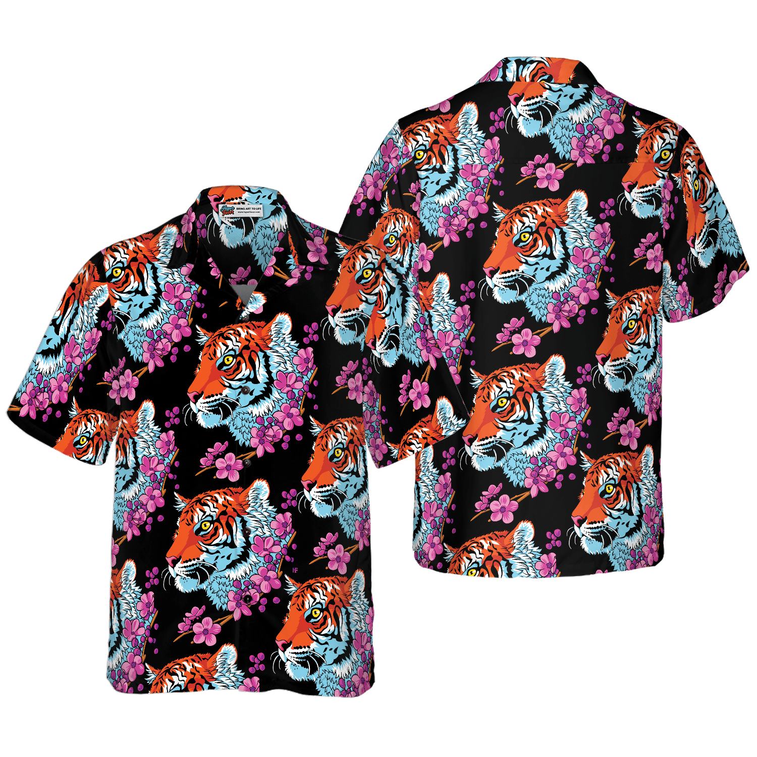 Sakura Tiger Shirt For Men Hawaiian Shirt