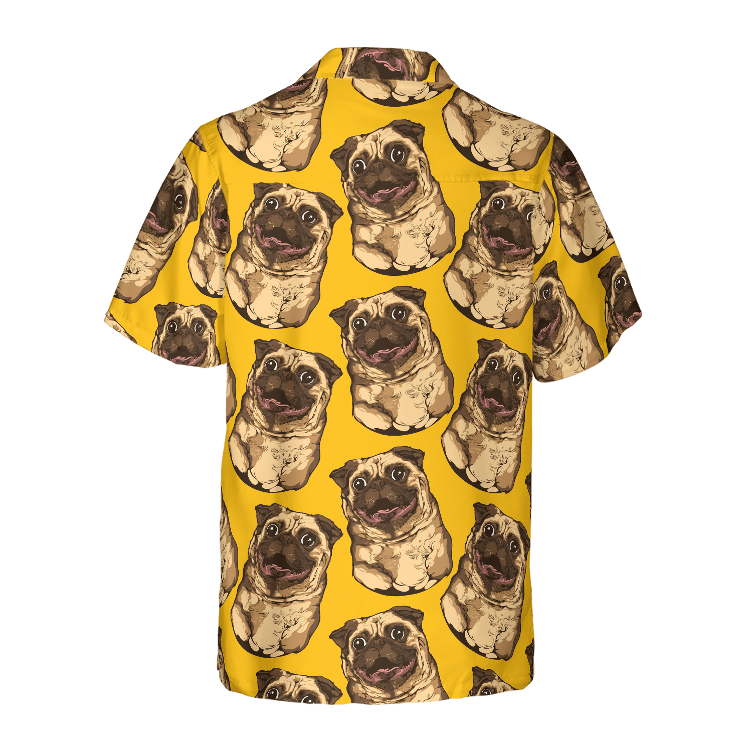 Cute Pugs Seamless Pattern Shirt For Men Hawaiian Shirt