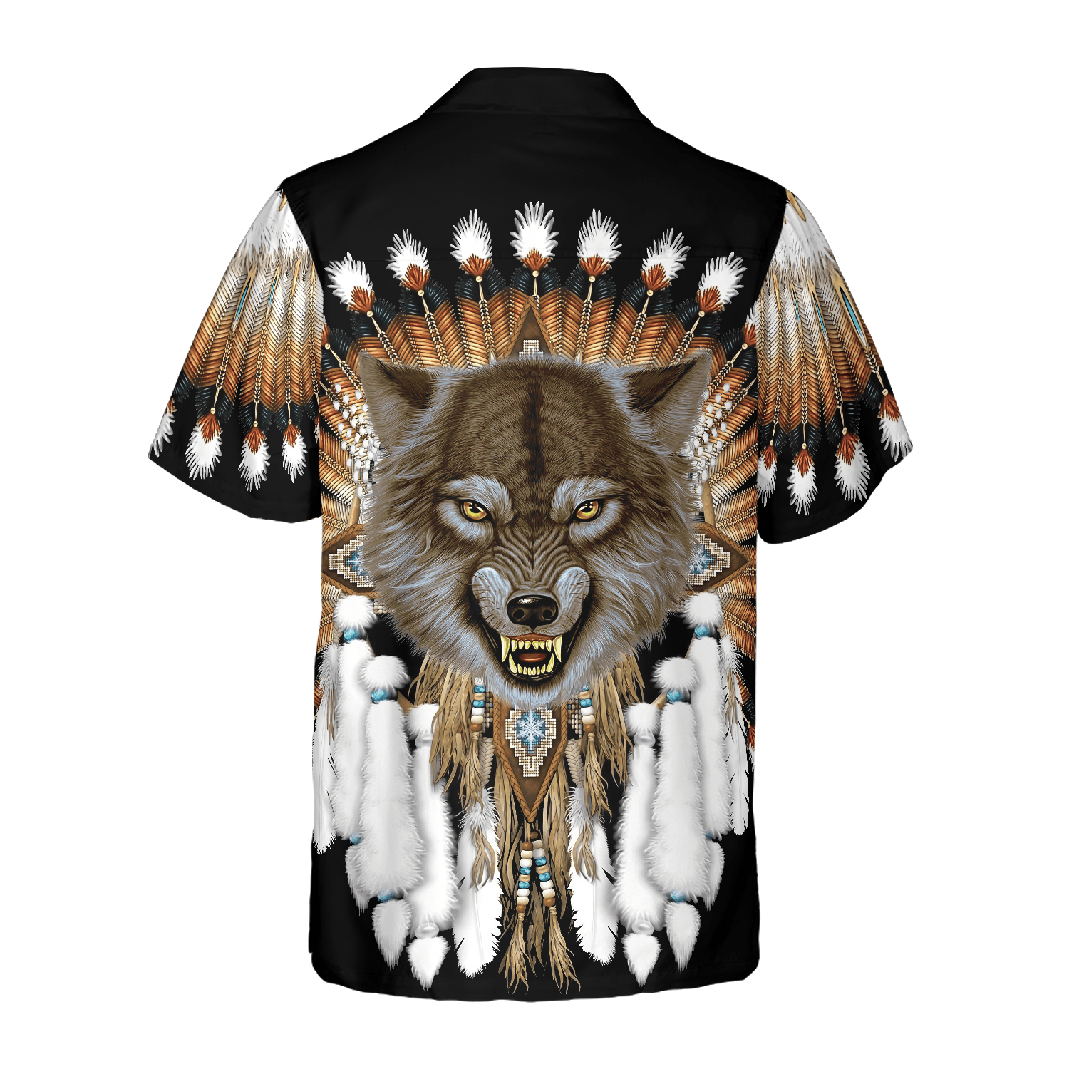 Tribal Angry Wolf Shirt For Men Hawaiian Shirt