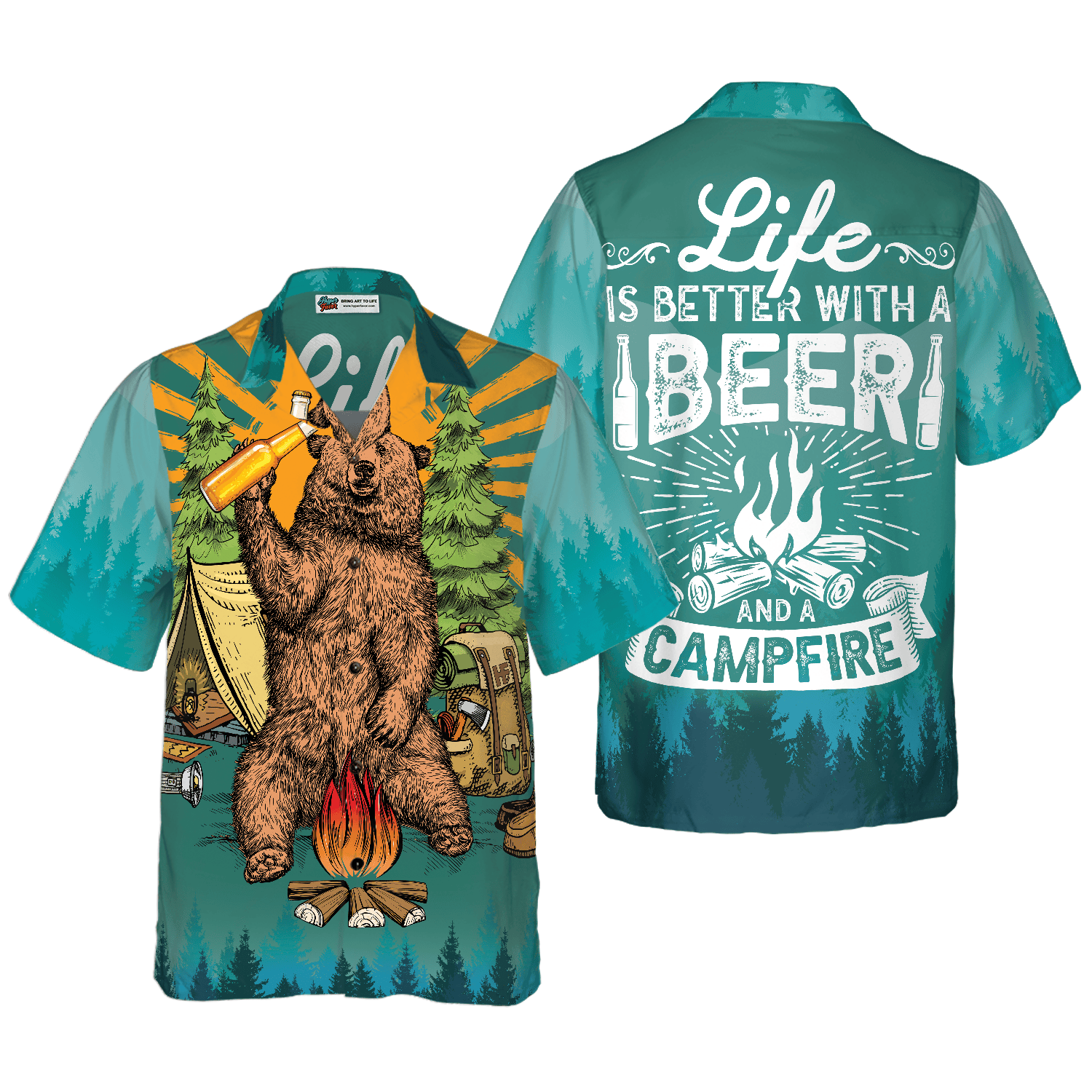 Life Is Better With Beer And A Campfire Hawaiian Shirt