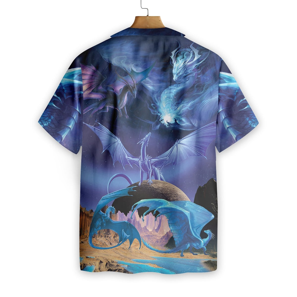 Blue Ice Dragons Art Hawaiian Shirt | HW1575