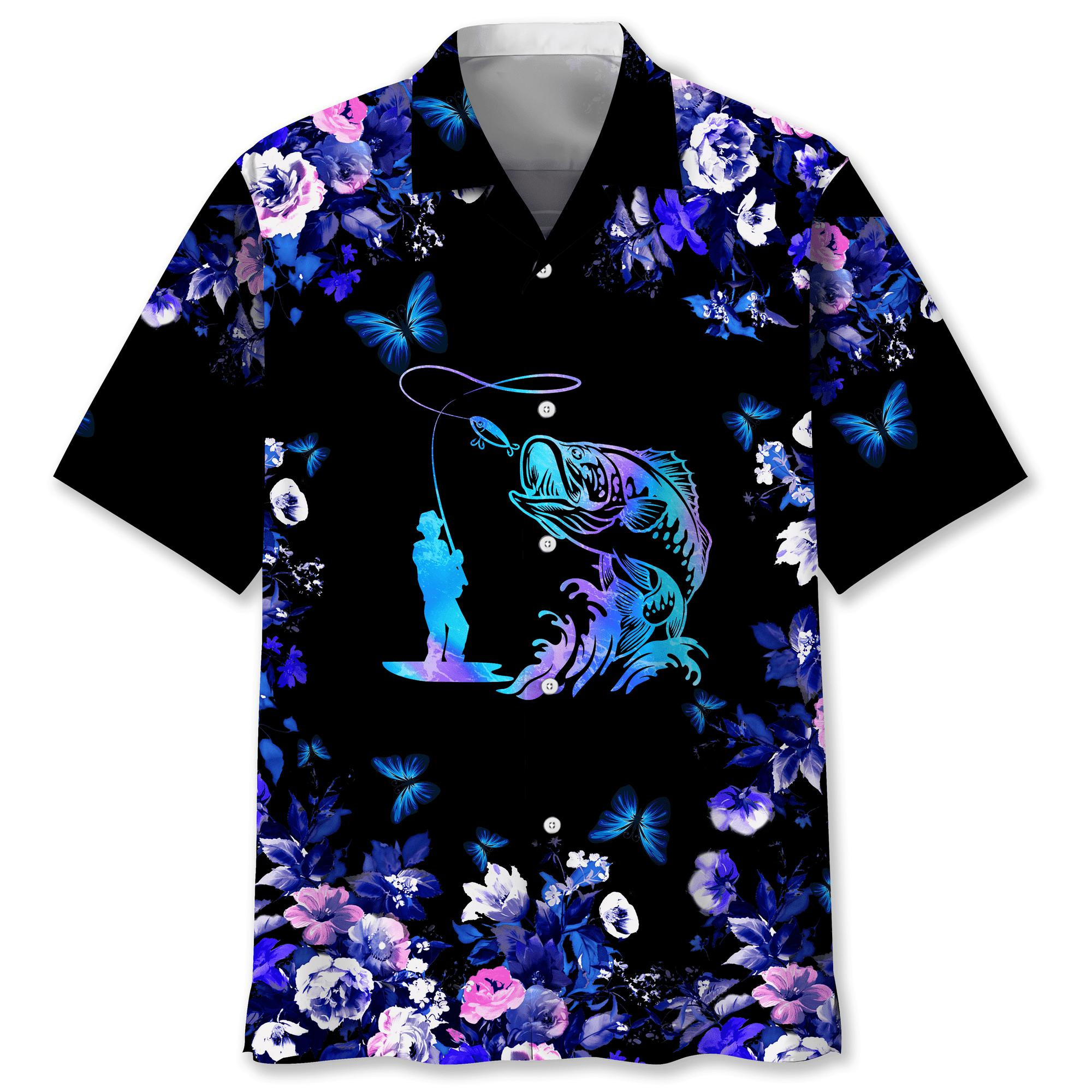Hibiscus Nature Fishing Hawaiian Shirt | HW1541