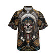 Native American Indian Chief Skull Hawaiian Shirt | HW1289