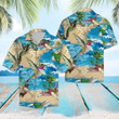 Hummingbird Summer Vacation Blue Best Design Hawaiian Shirt | HW1357