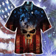 U.S Patriot Skull Art Hawaiian Shirt | HW1309