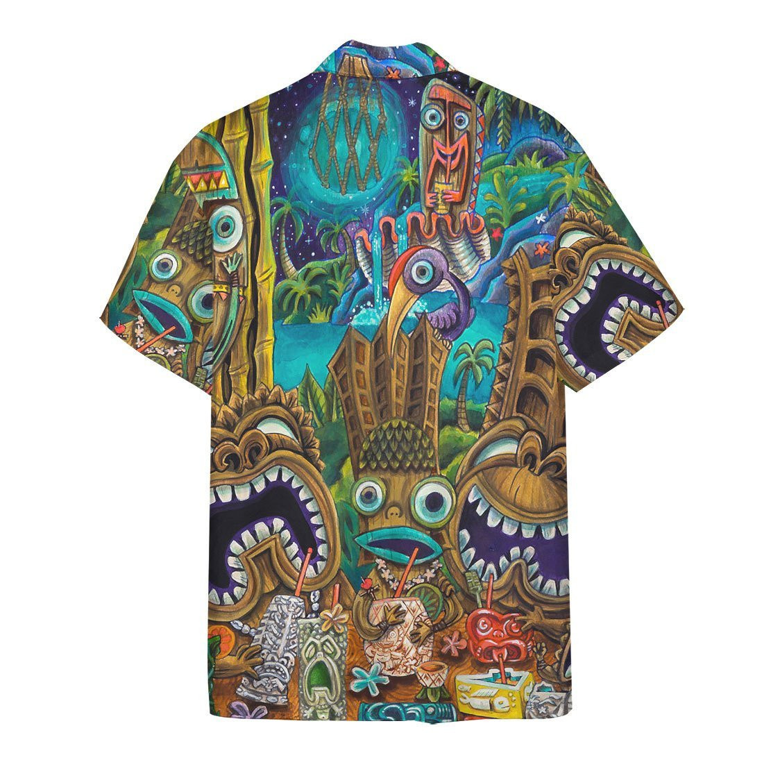 Tiki At Jungle Night Hawaiian Shirt | HW1440