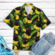 Black Cat Banana Black Green Nice Hawaiian Shirt | HW1363