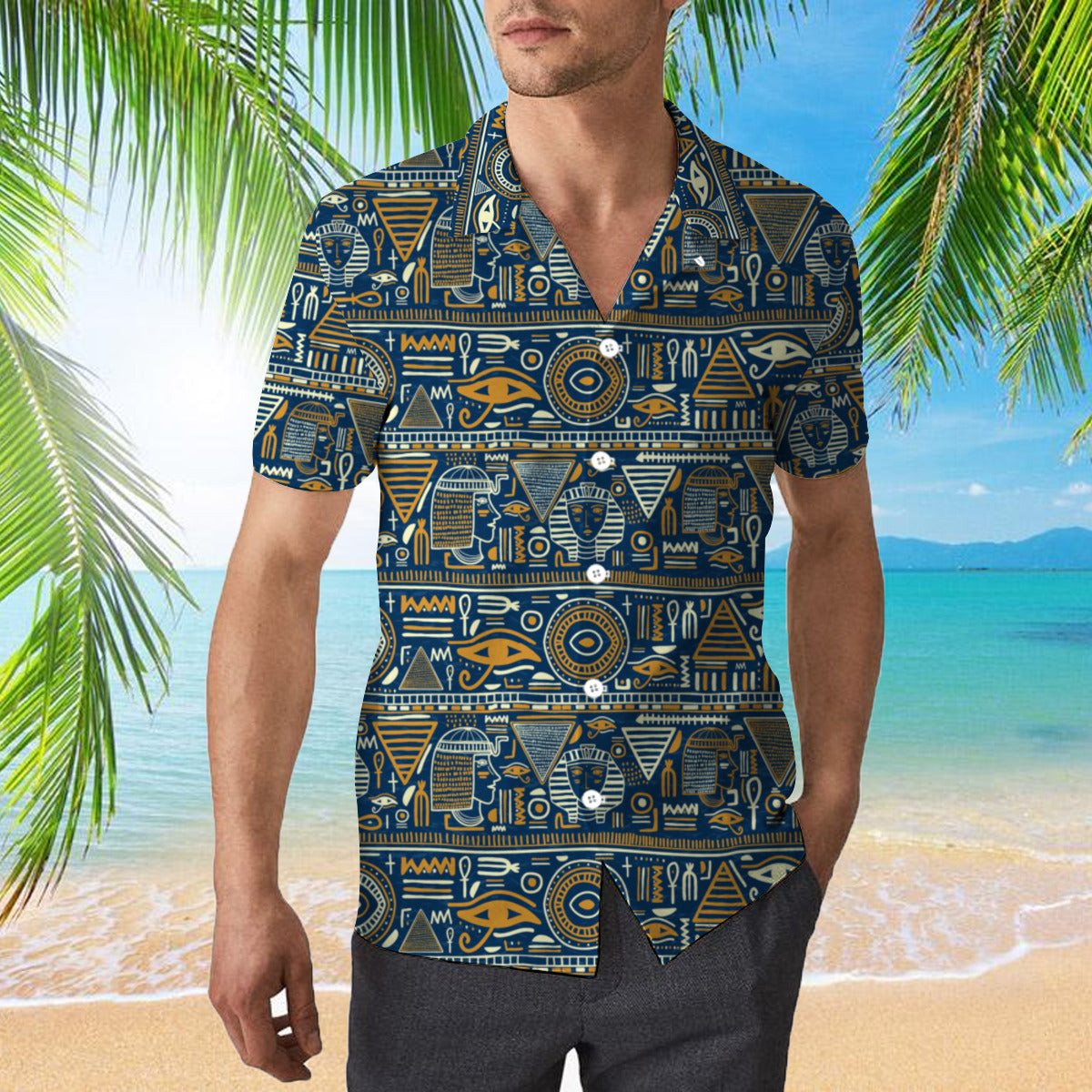 Ancient Egyptian Tribal Hawaiian Shirt | HW1151