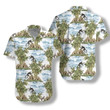 Vintage Island Palm Tree Monkey Aloha Hawaiian Shirt | HW1066
