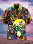 Skeleton Vintage Drum Aloha Hawaiian Shirt | HW1054