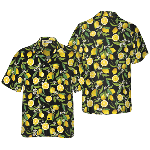 Summertime Watercolor Lemon Hawaiian Shirt -PersonalizedFury