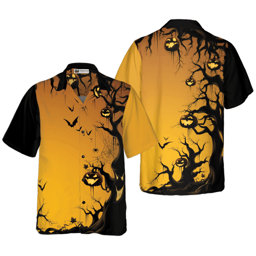 Scary Halloween Tree Hawaiian Shirt -PersonalizedFury