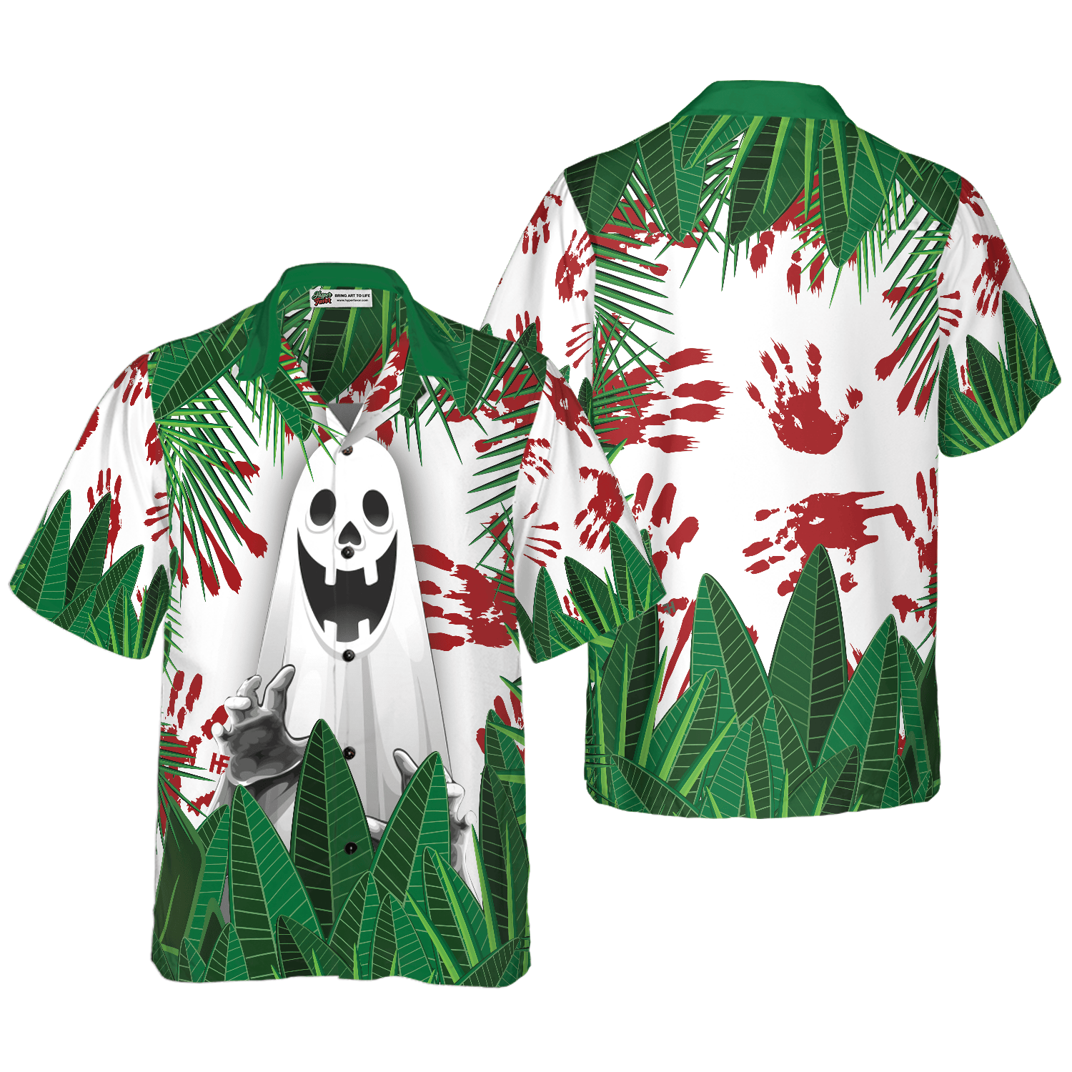 Ghost In The Bushes Halloween Hawaiian Shirt, Unique Halloween Shirt For Men And Women