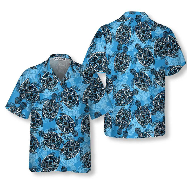 Ocean Turtle Seamless Pattern Turtle Hawaiian Shirt, Turtle Shirt For Men & Women, Cool Gift For Turtle Lover