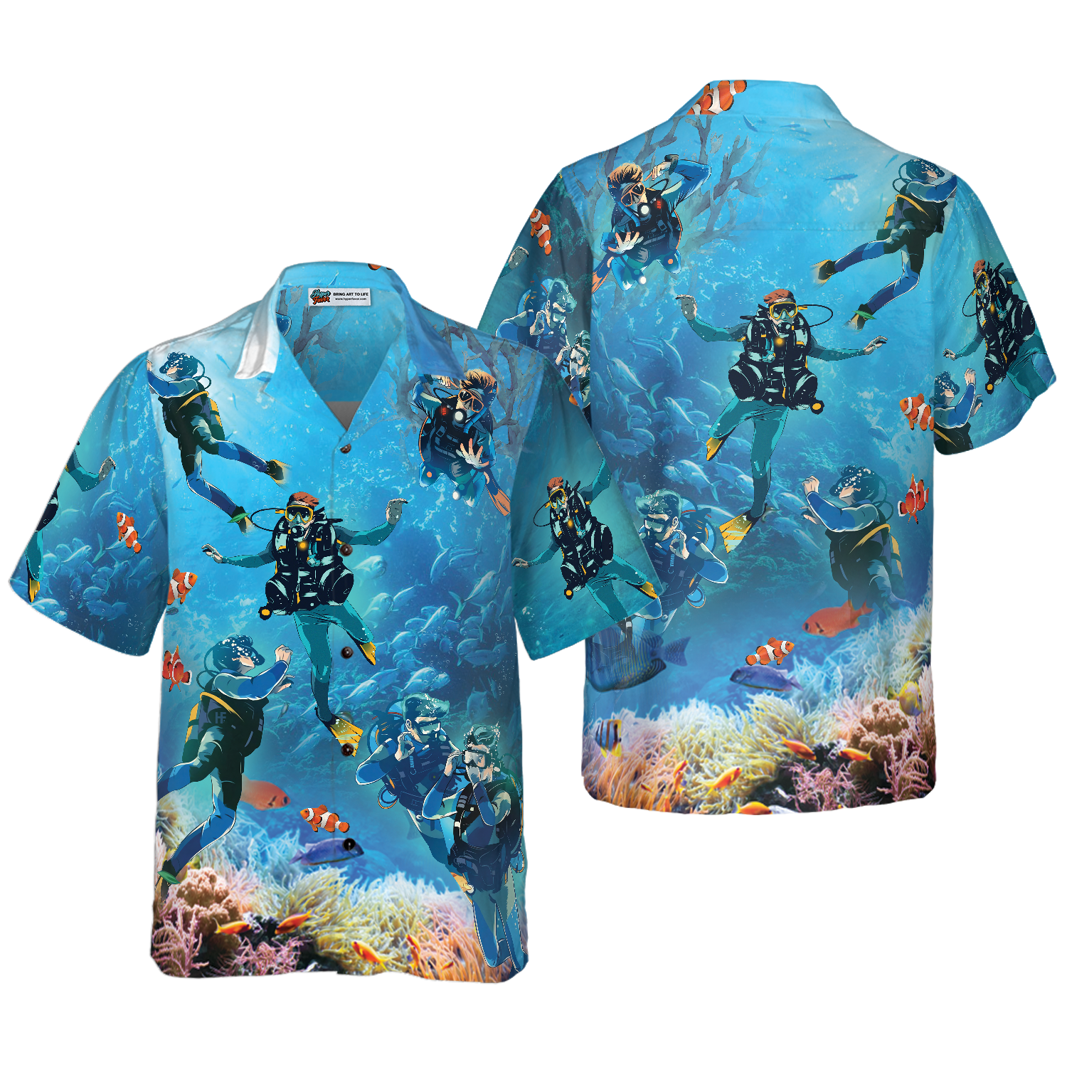 Under The Sea Scuba Diving Hawaiian Shirt
