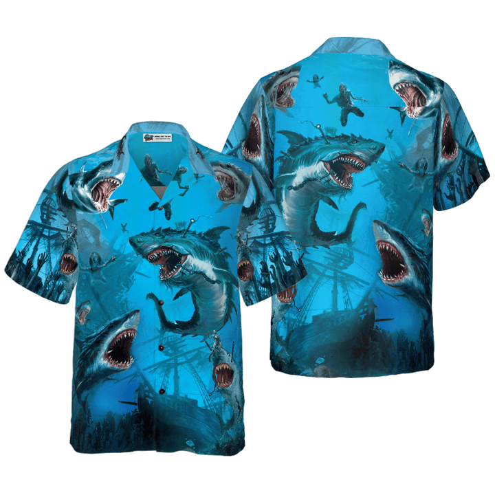 Shark Under The Sea Hawaiian Shirt