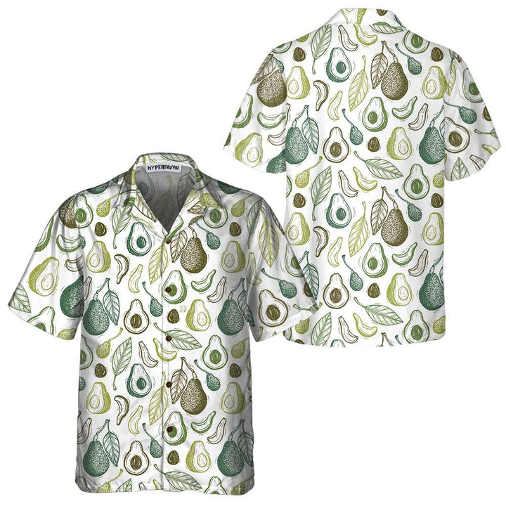 Types Of Avocado Hawaiian Shirt, Funny Avocado Shirt, Short Sleeve Avocado Print Shirt