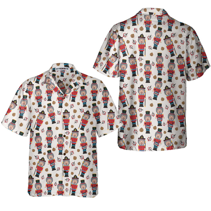 Seamless Christmas Pattern With Nutcracker Christmas Hawaiian Shirt