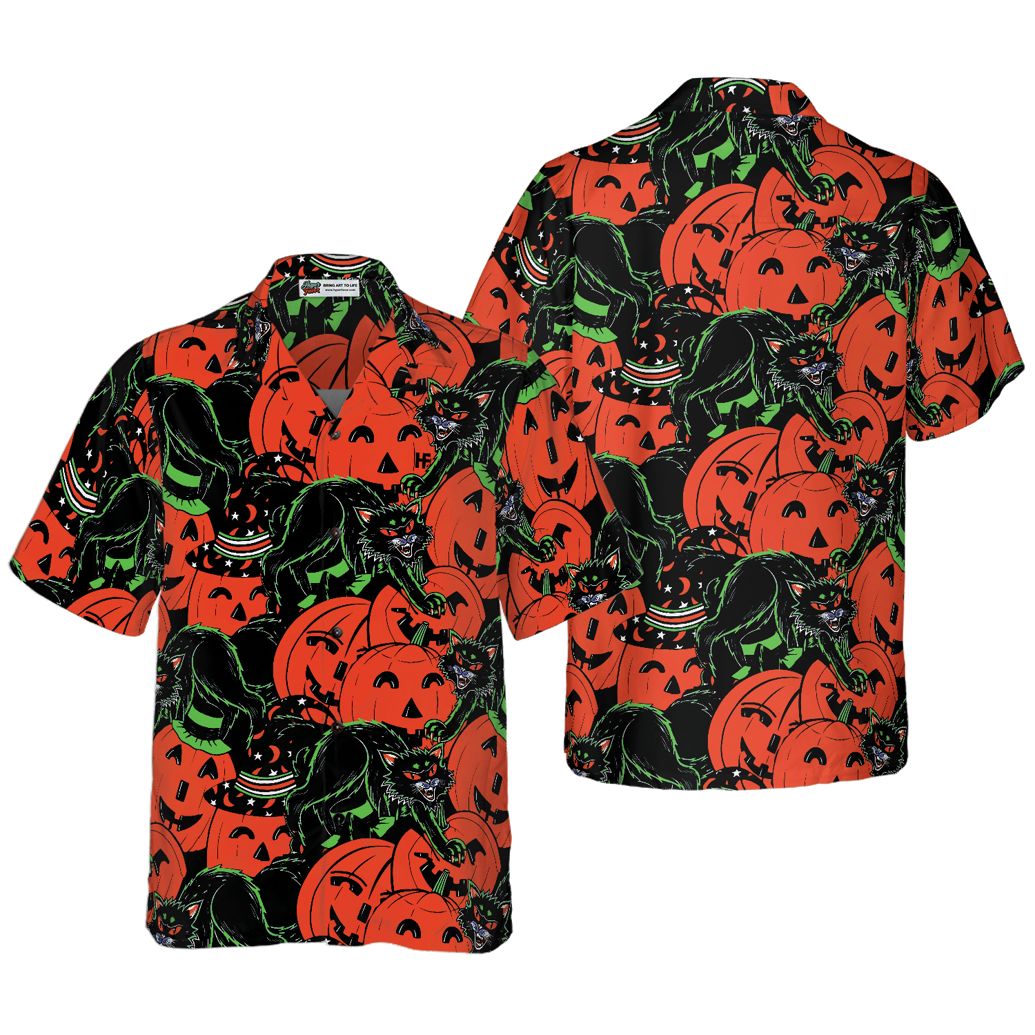 Halloween Horror Queen Cat Halloween Hawaiian Shirt, Halloween Shirt For Men And Women