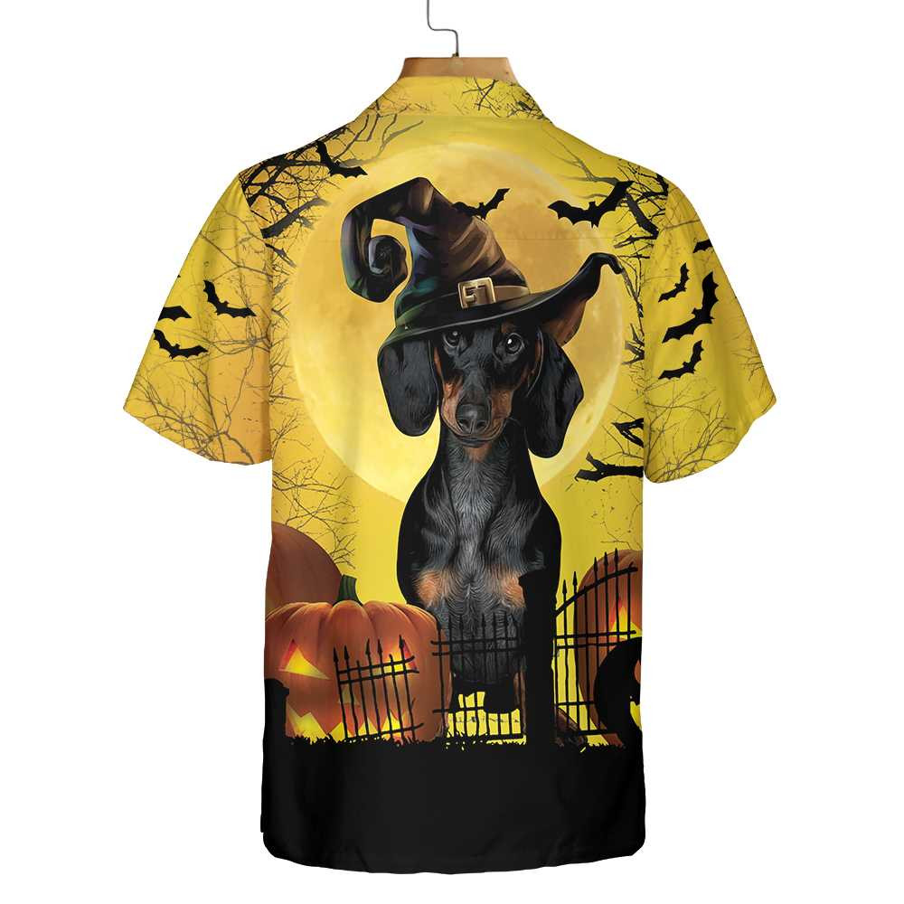 Dachshund Is Never Too Old For Halloween Hawaiian Shirt, Spooky Halloween Shirt For Men And Women