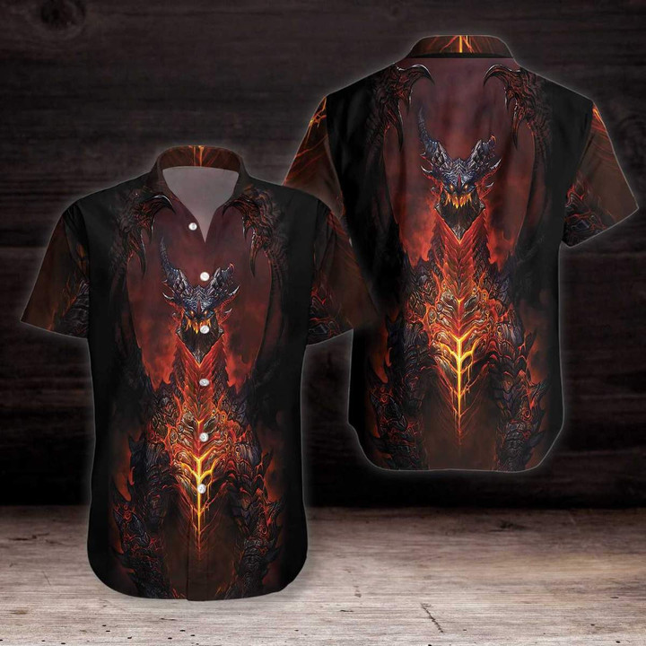 Volcanic Dragon Chest Hawaiian Shirt | HW1625