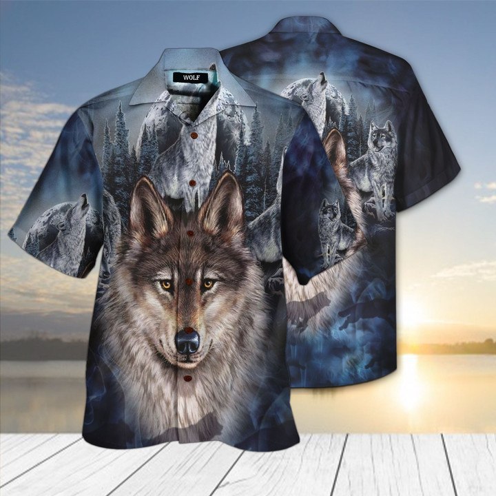 Wolf Moon Hawaiian Shirt | HW1592