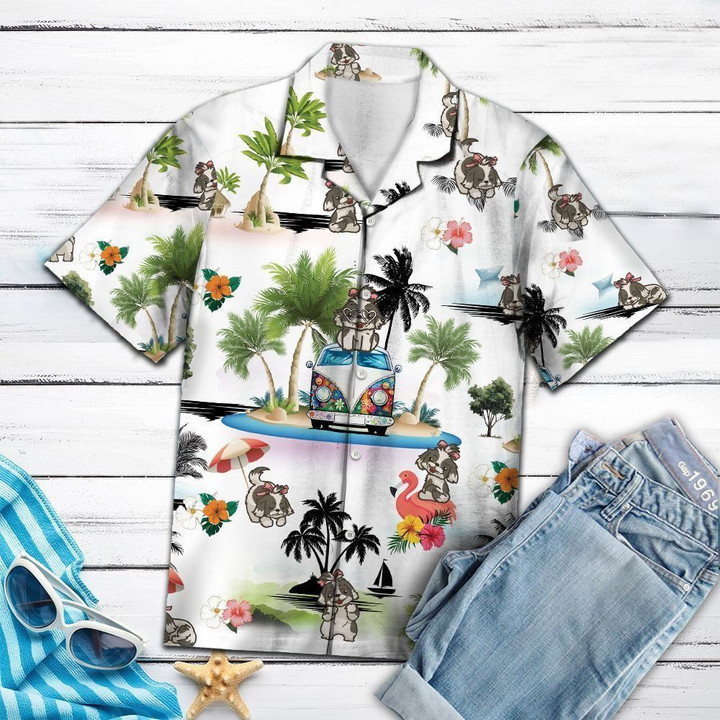 Shih Tzu Vacation Multicolor Hawaiian Shirt | HW1366