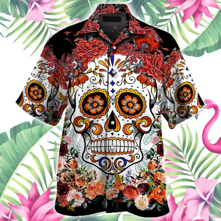 Sugar Skull Hawaiian Shirt | HW1400