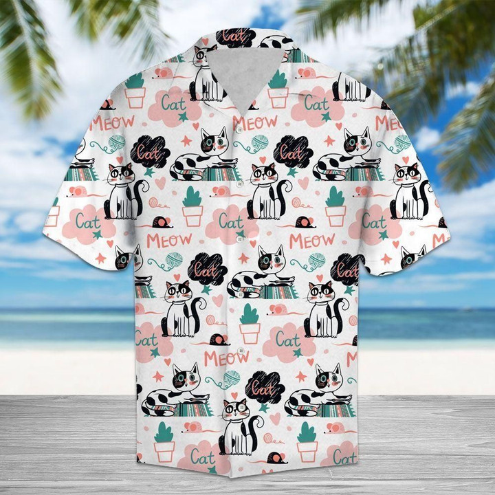 Cute Cat Multicolor Amazing Design Hawaiian Shirt | HW1372