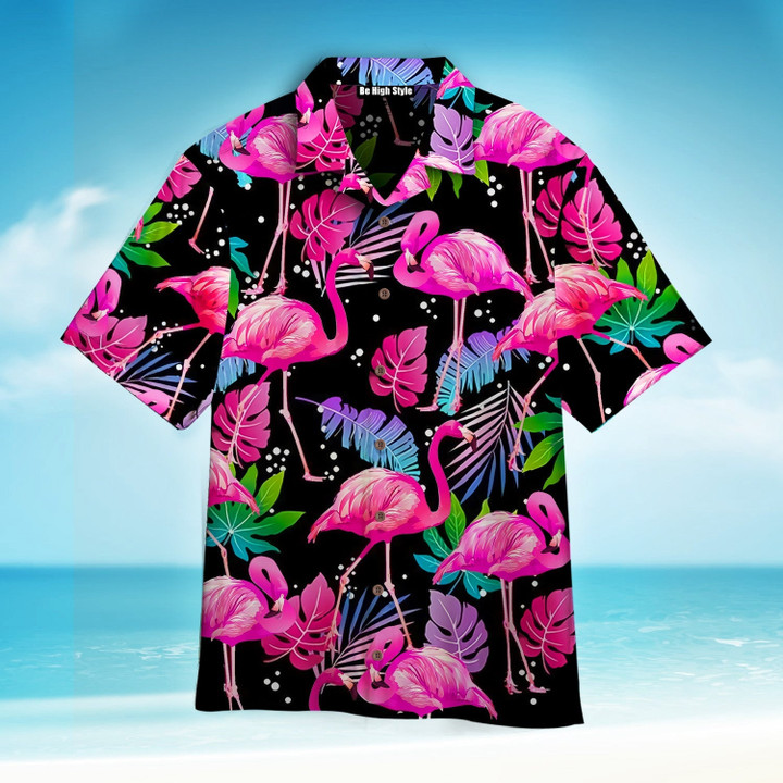 Flamingo Leaf Summer Hawaiian Shirt | HW1322