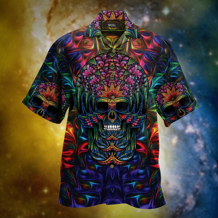 Skull Colorful Hawaiian Shirt | HW1414