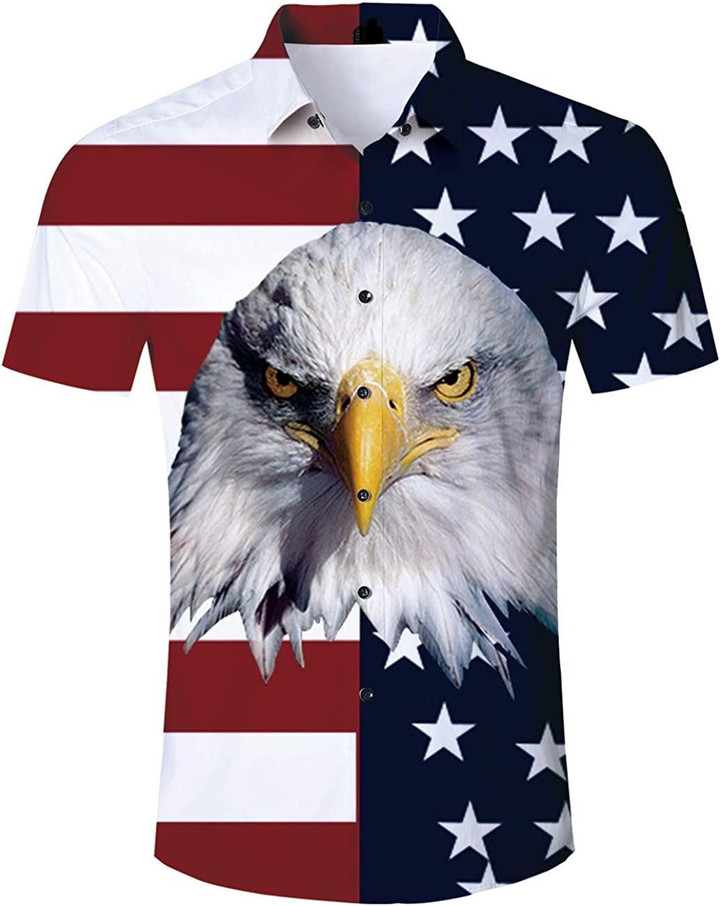 Eagle American Flag Hawaiian Shirt | HW1244