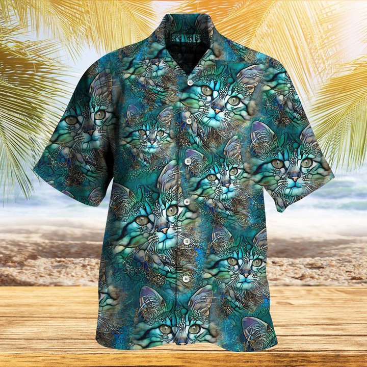 Cat Hawaiian Shirt | HW1336