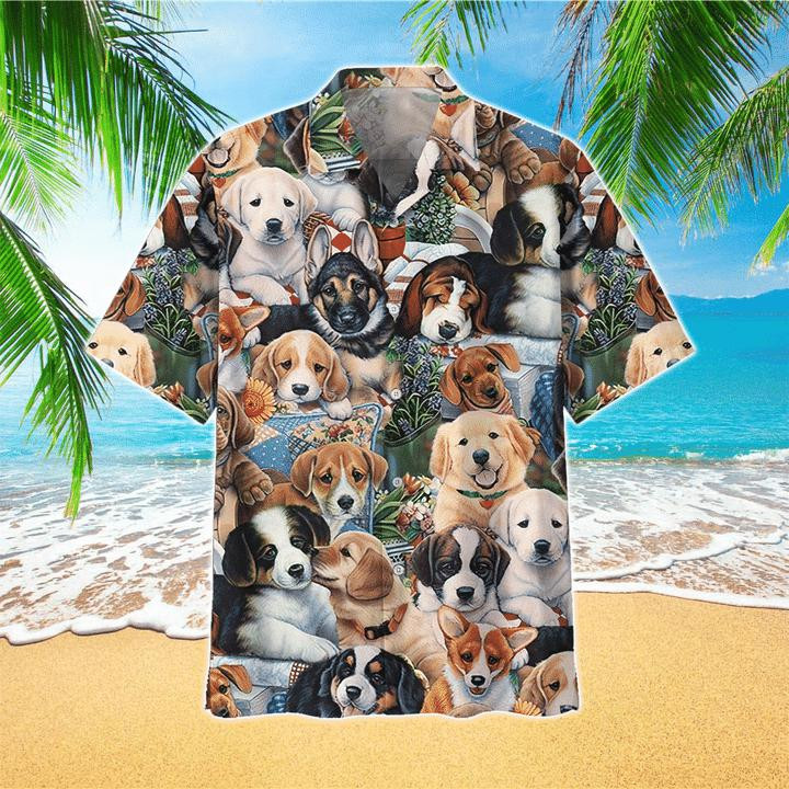Golden Retriever Puppy Dog Hawaiian Shirt | HW1212