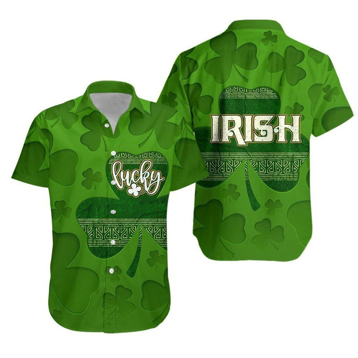 Lucky St. Patrick's Day Cool Design Aloha Hawaiian Shirt | HW1092