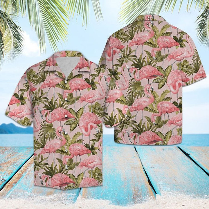 Beautiful Tropical Flamingo Cool Design Aloha Hawaiian Shirt | HW1098