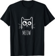 Meow Kitty Cute Cats T-Shirt - Black