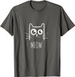 Meow Kitty Cute Cats T-Shirt - Asphalt Grey