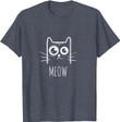Meow Kitty Cute Cats T-Shirt - Heather Blue