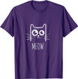 Meow Kitty Cute Cats T-Shirt - Purple