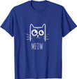 Meow Kitty Cute Cats T-Shirt - Royal Blue
